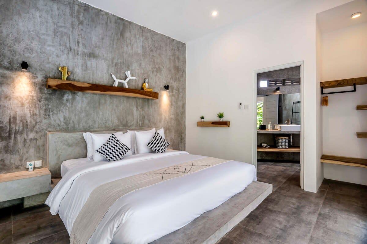 Beautiful grey toned bedroom