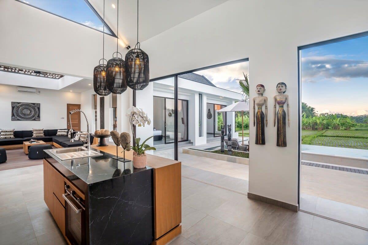 Contemporary Tropical kitchen island