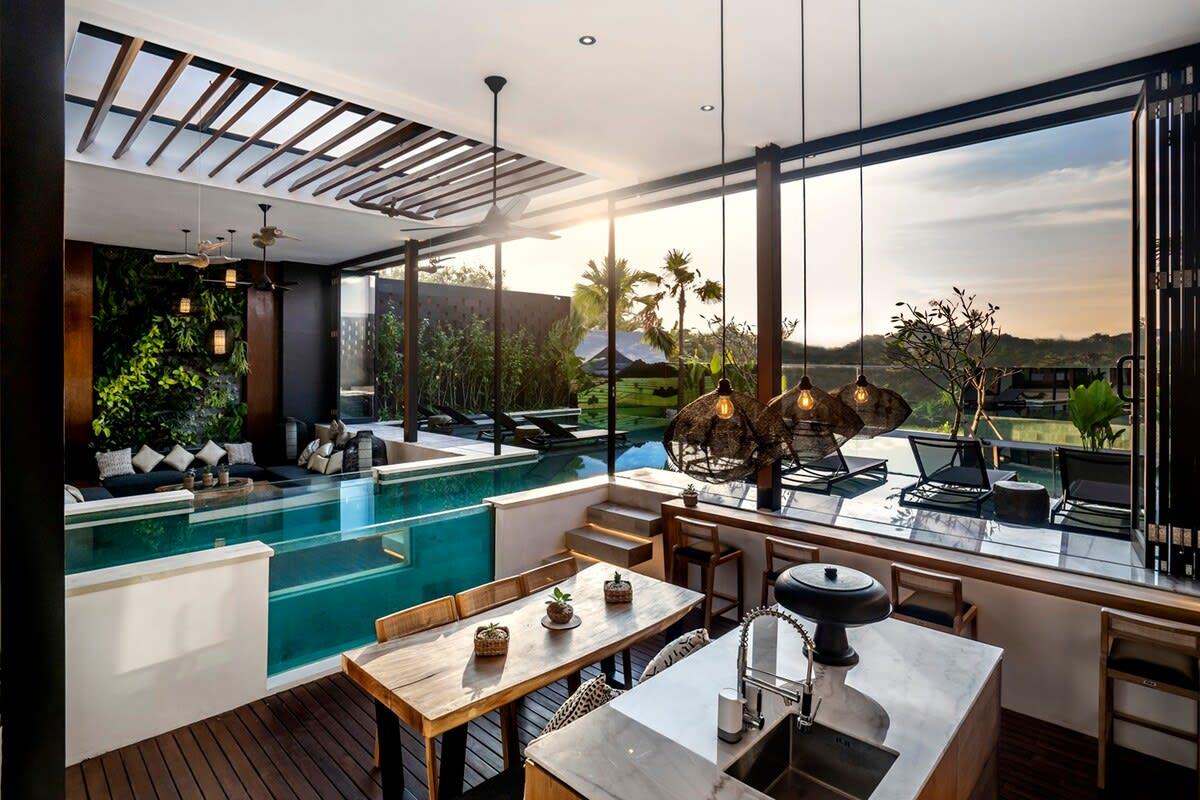 Villa Umalas, Bali - open well equiped-kitchen view